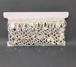 Latkan Lace In White, Real Mirror - 3 Meter
