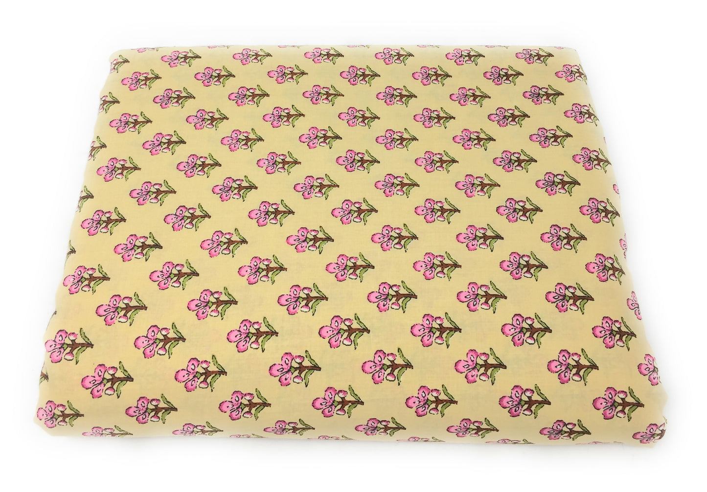 Printed Cotton Fabric Material Small Flower Pattern