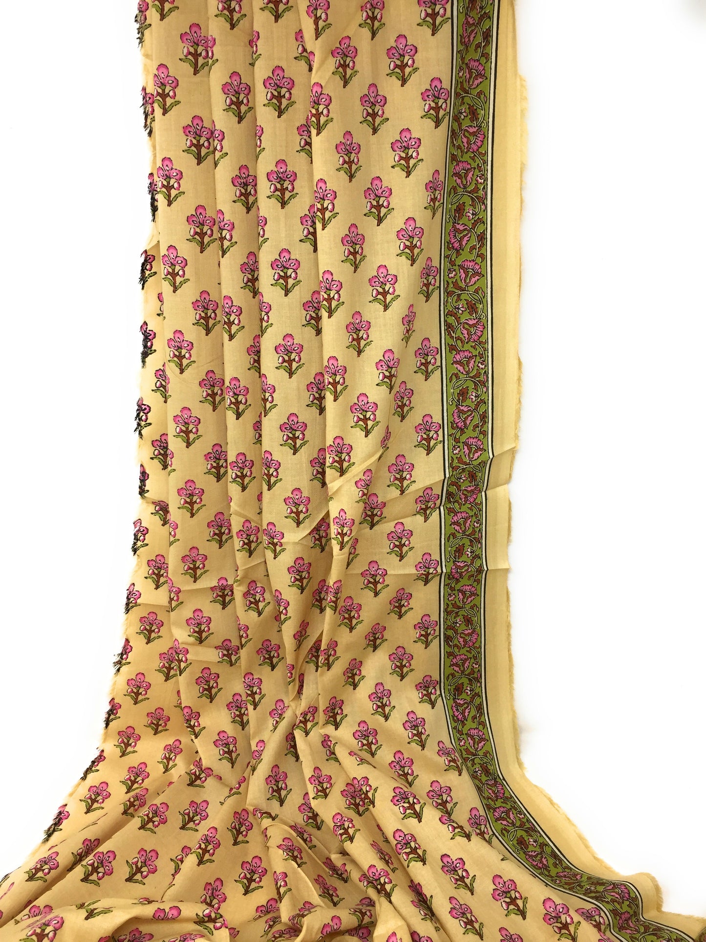 Printed Cotton Fabric Material Small Flower Pattern