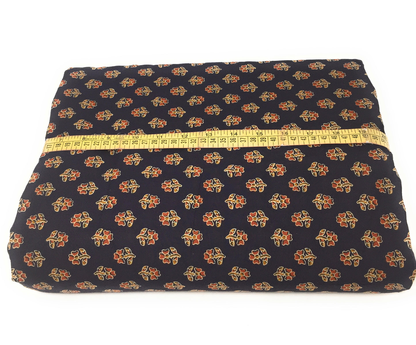 Jaipur Cotton Fabric Floral Print in Black
