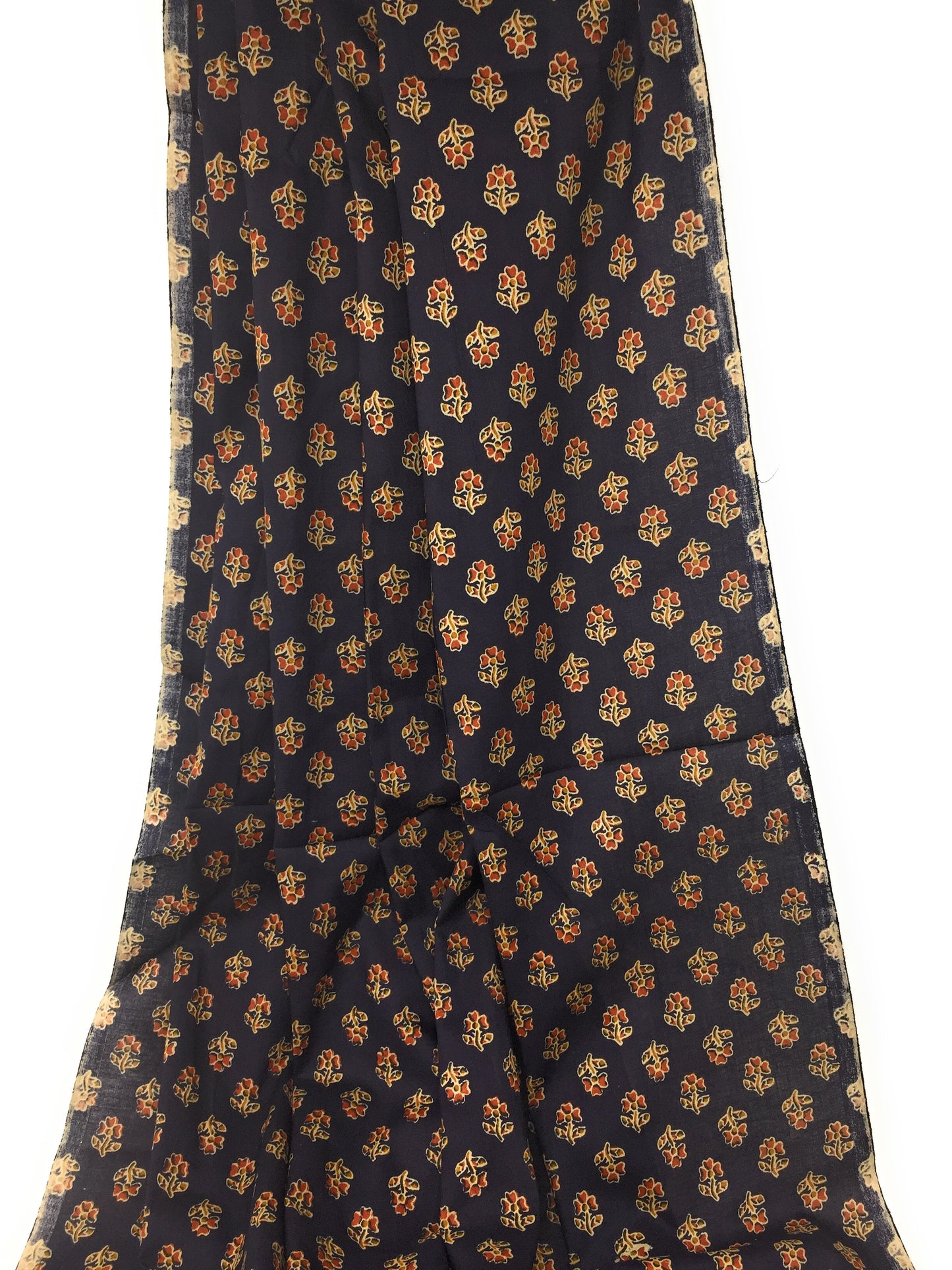 Jaipur Cotton Fabric Floral Print in Black