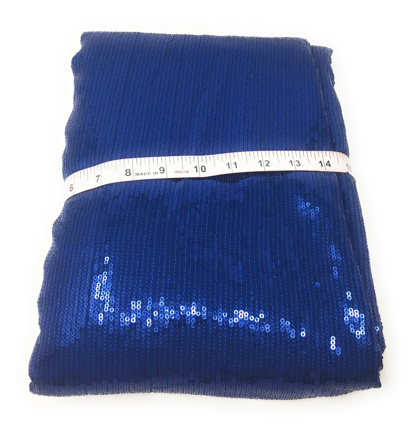Blue Sequence Fabric Material on Georgette