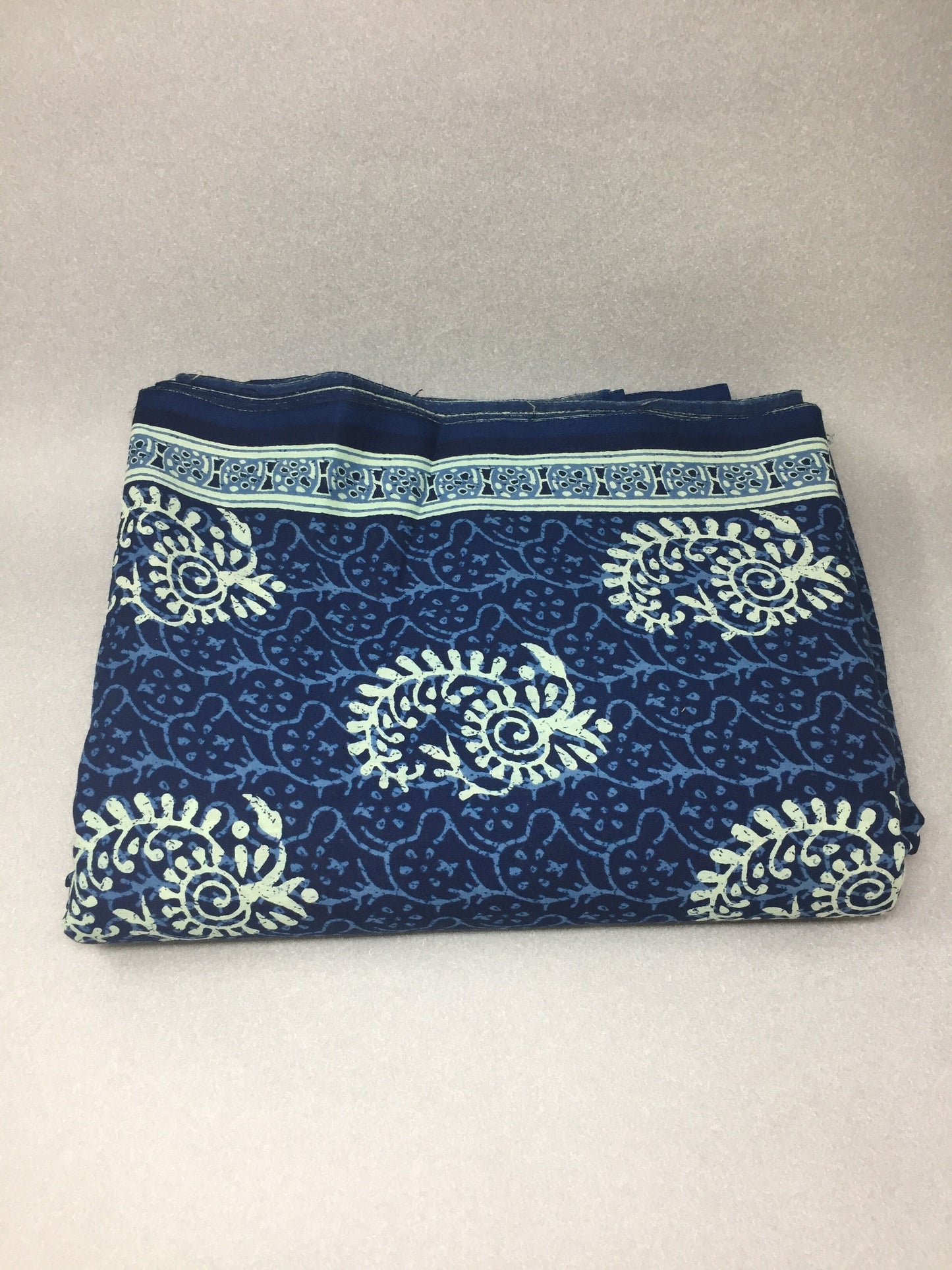 Cotton Fabric in Blue Floral Print