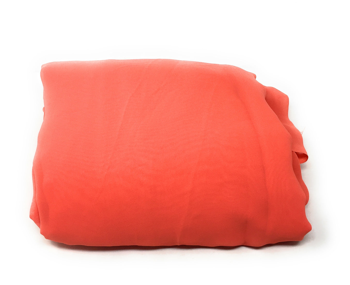 Peach Pink Viscose Georgette Solid Fabric