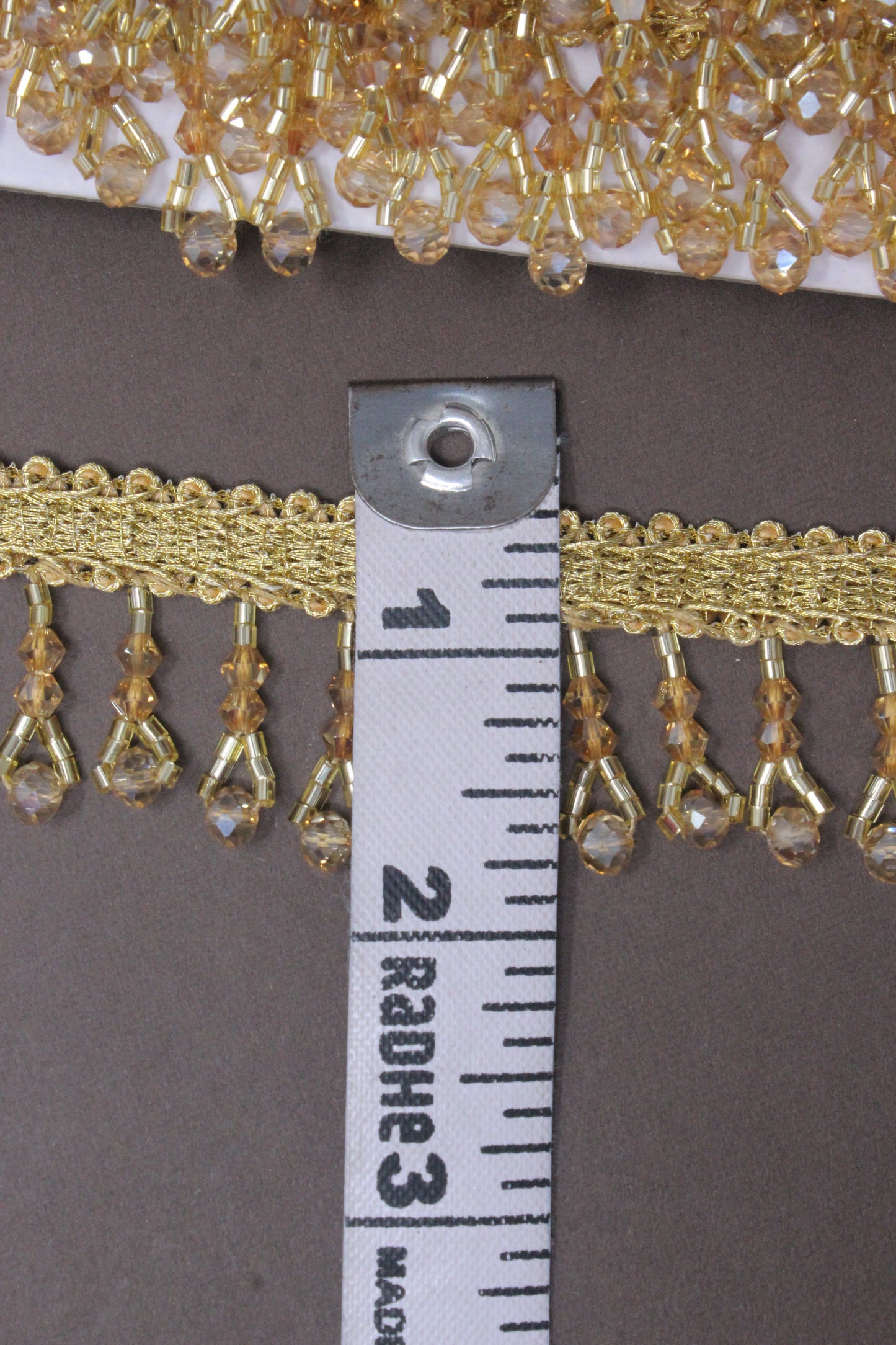 Golden Crystal Latkan Lace in Cutdana - 3 Meter