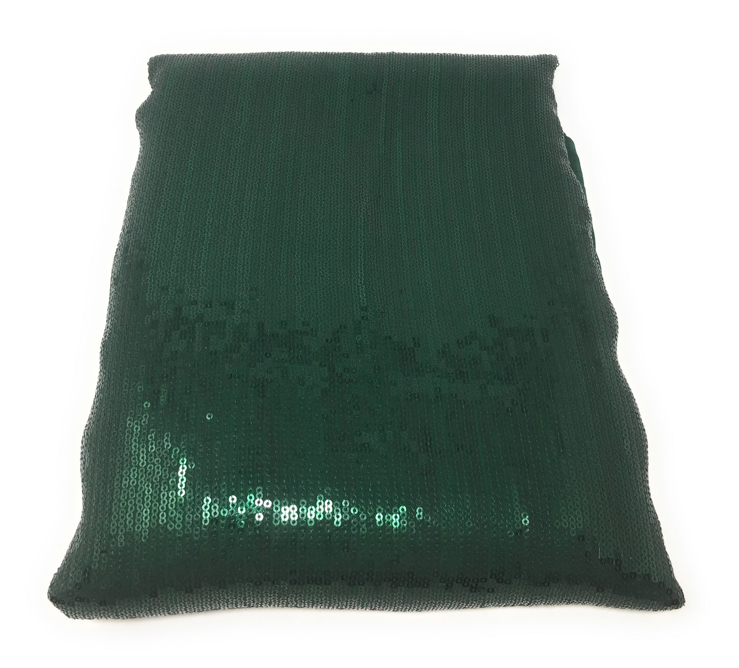 Green Sequin Fabric Material on Green Georgette