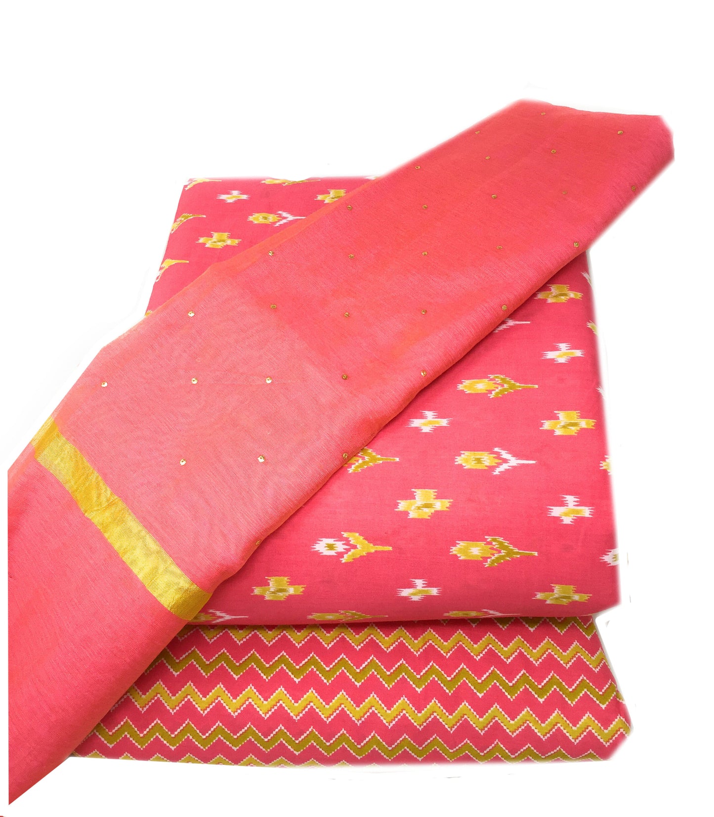 Cotton Dress Material Jaipuri Print