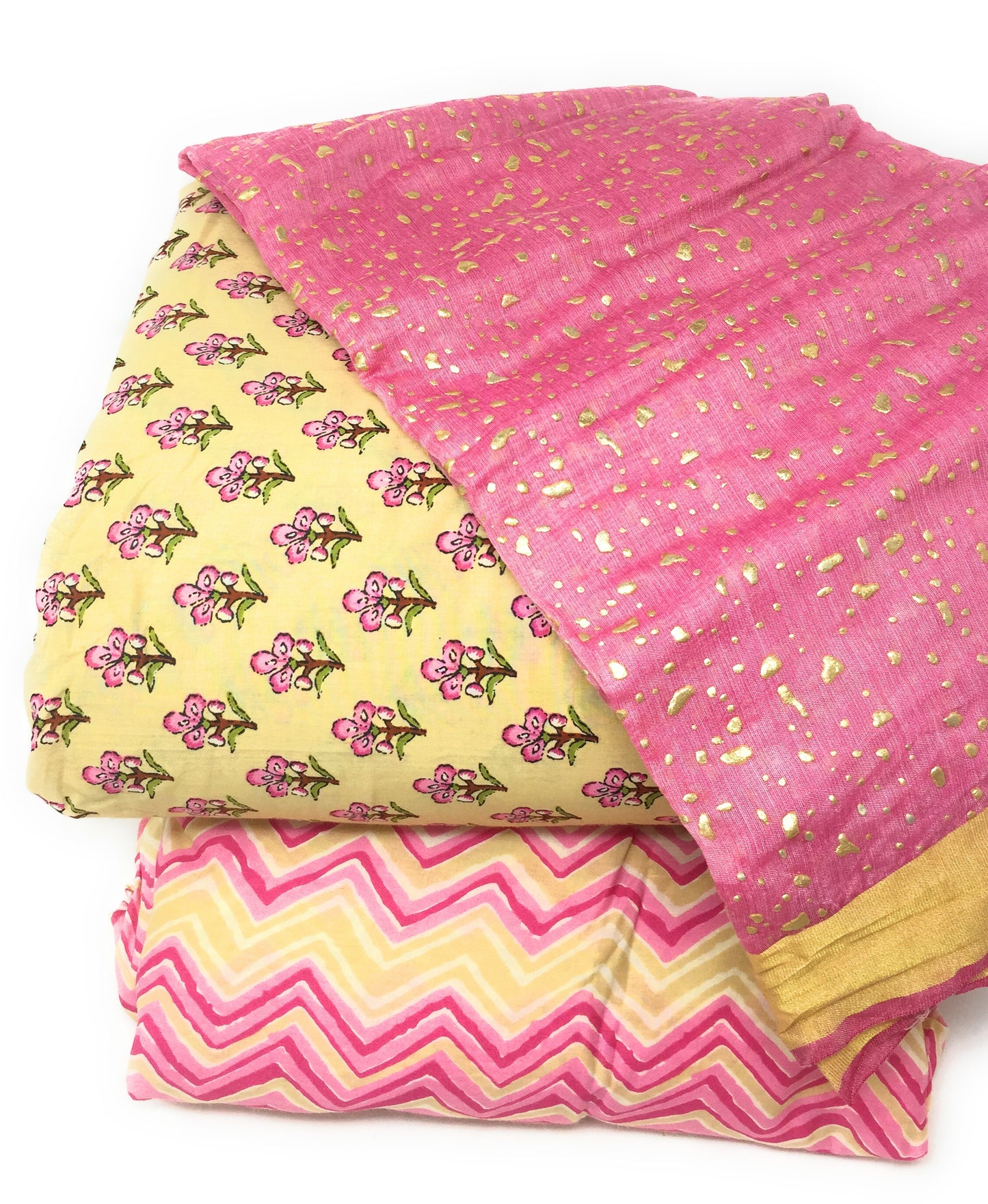 Party Wear Cotton Dress Material in Peach
