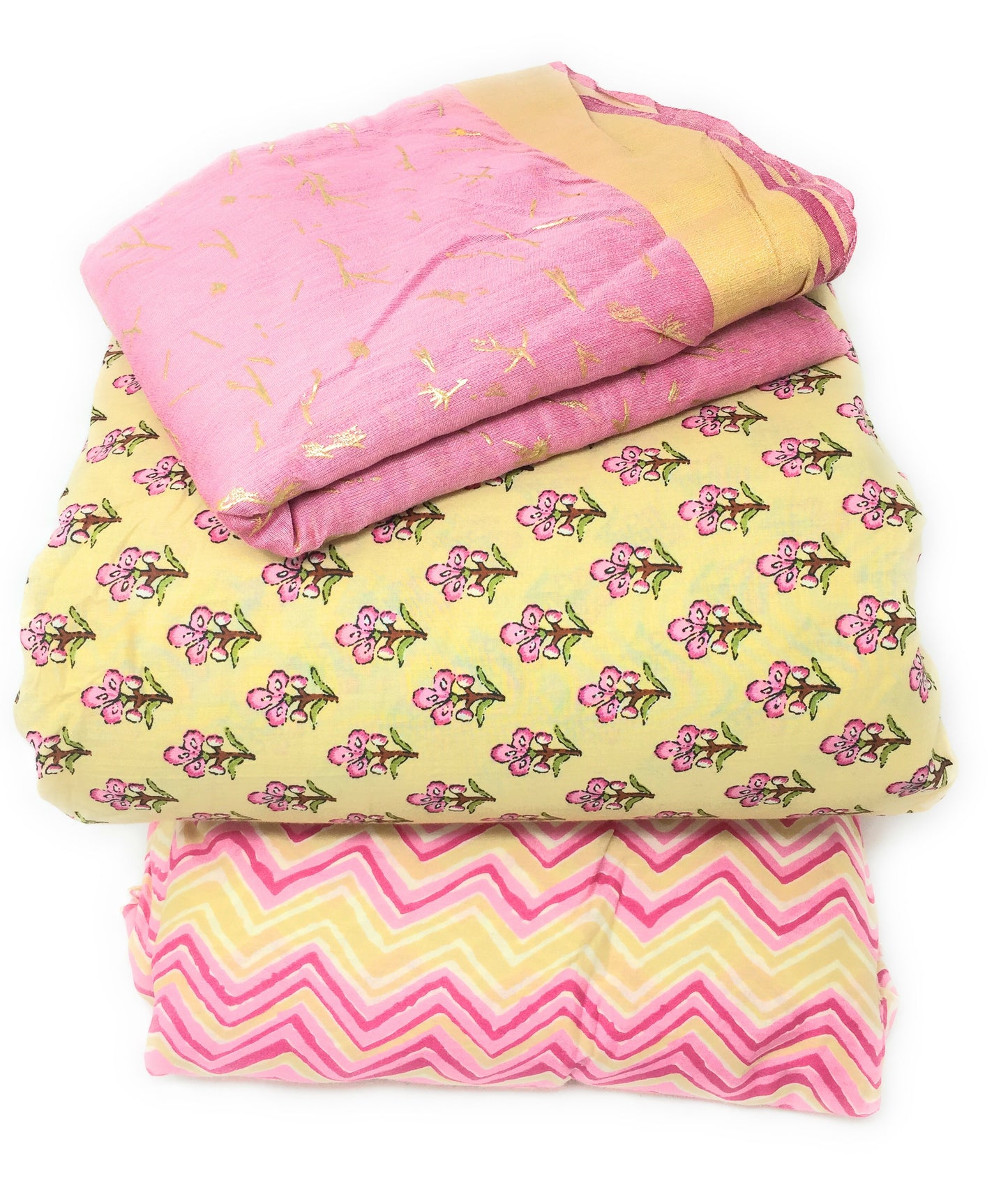 Party Wear Cotton Dress Material in Peach