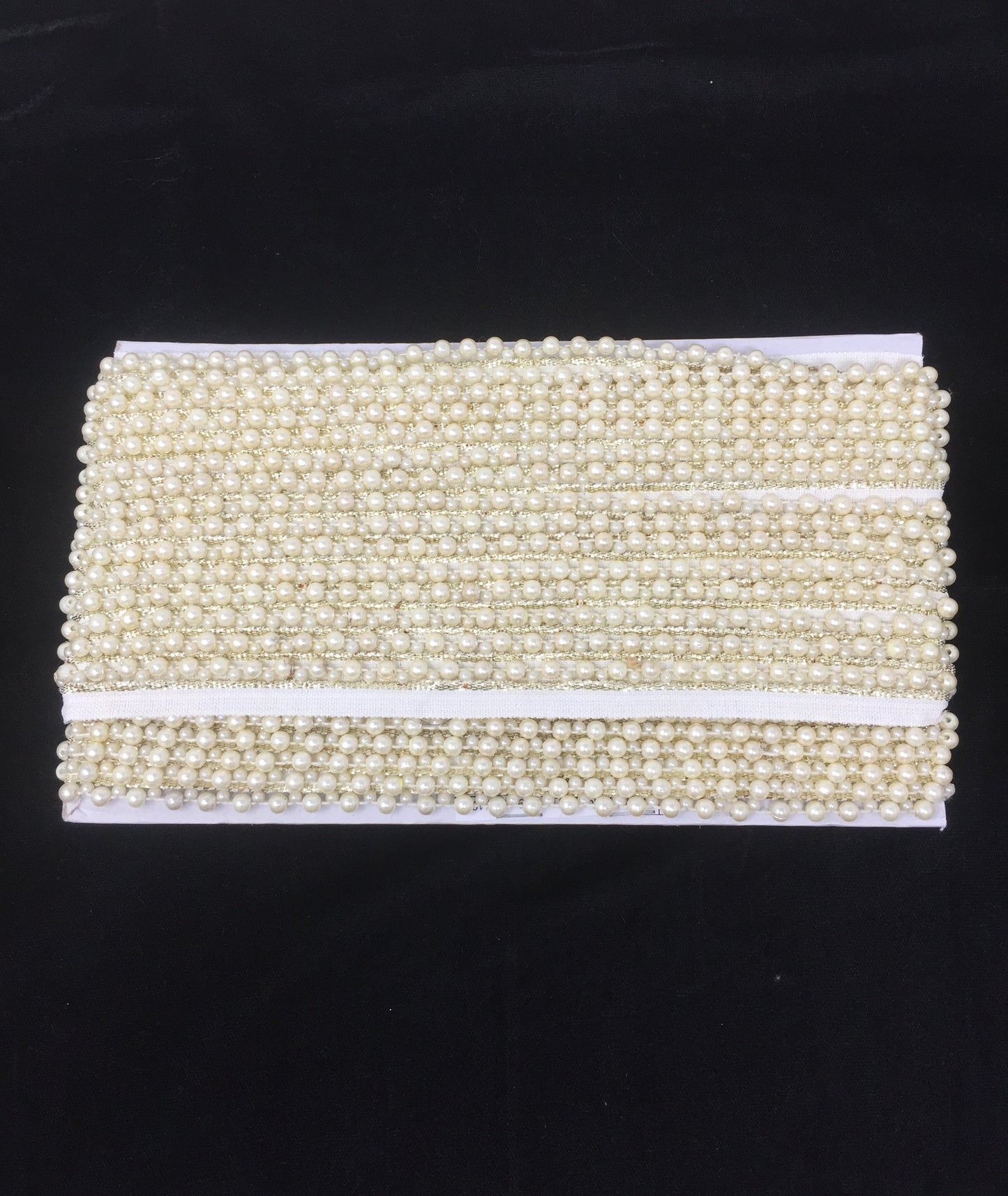 Cotton Lace Beaded Trim- 9 Meter