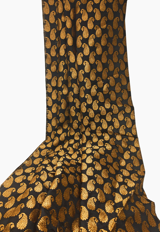 Black Brocade Fabric