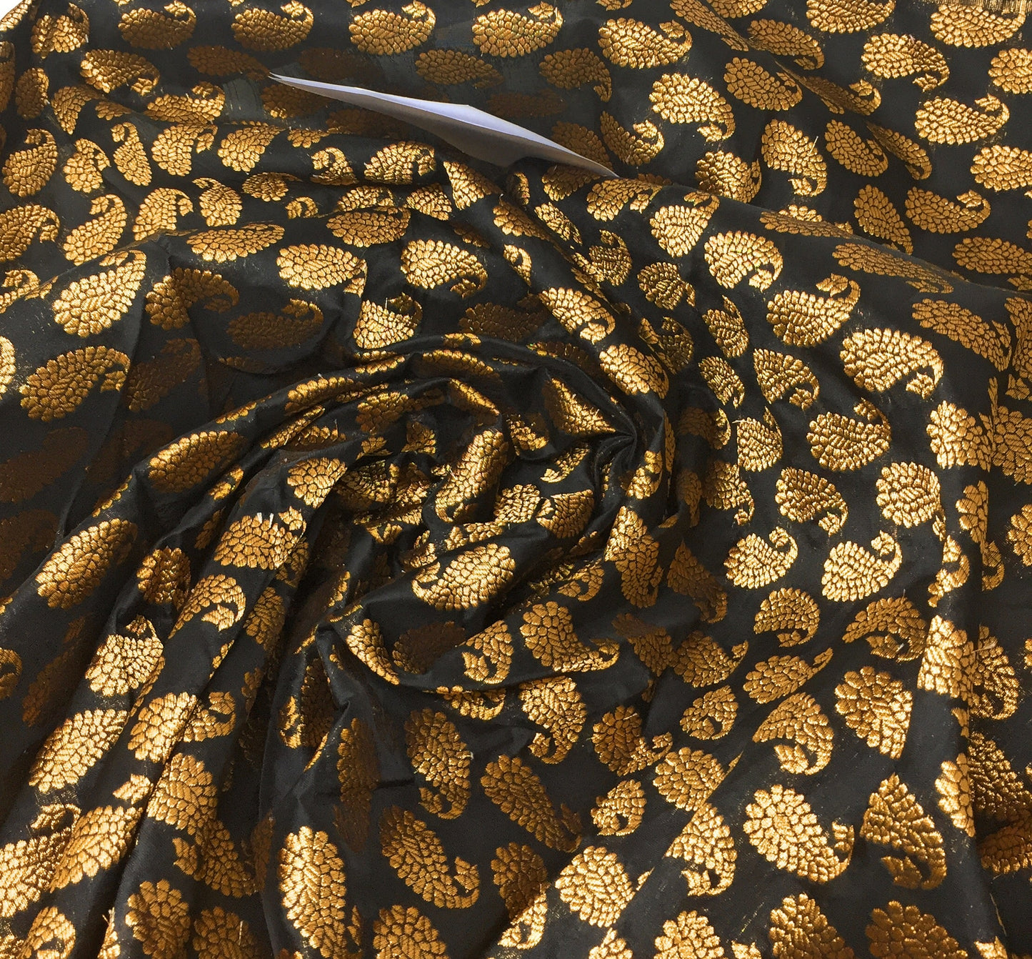 Black Brocade Fabric