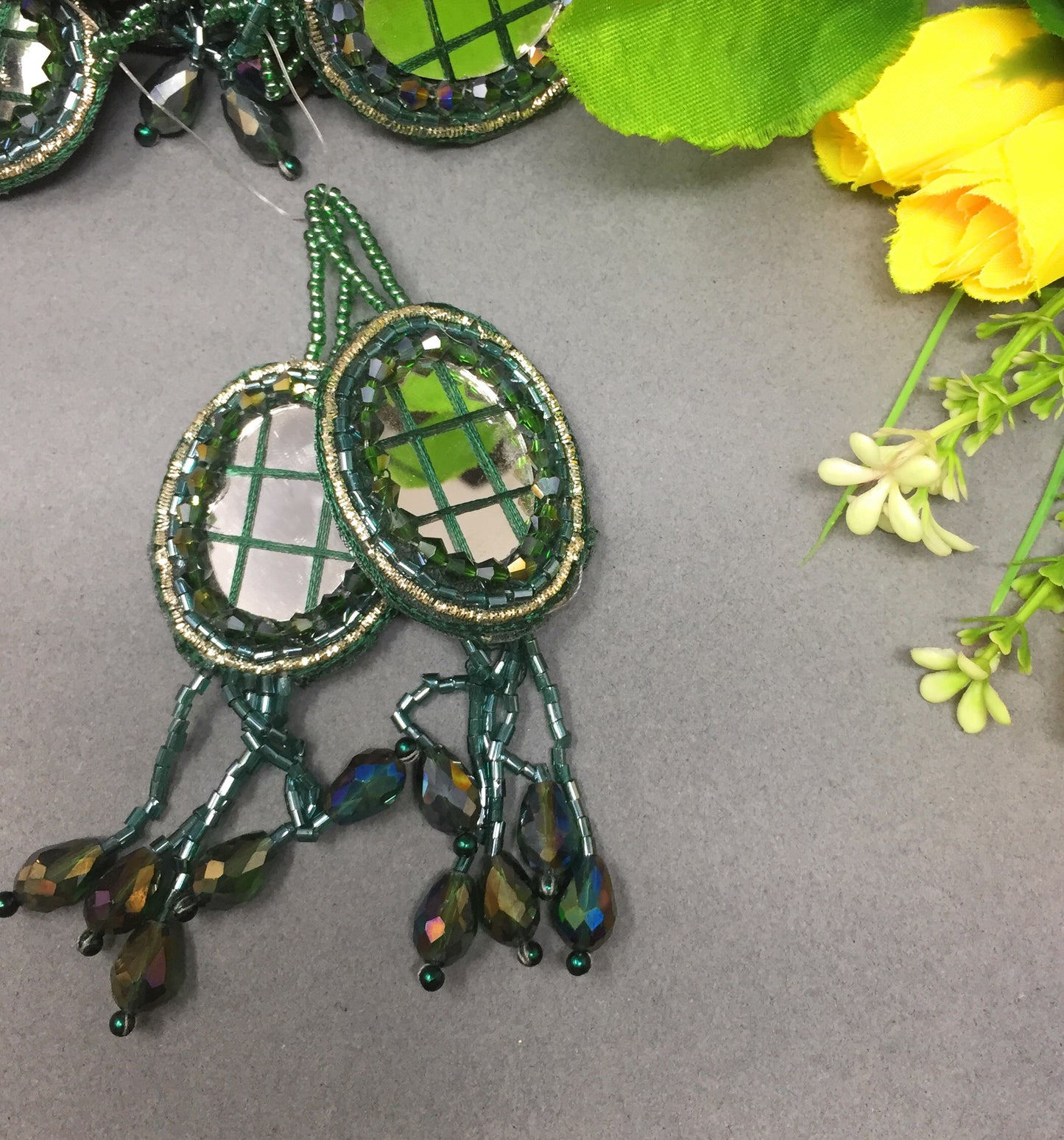 green hanging for blouse