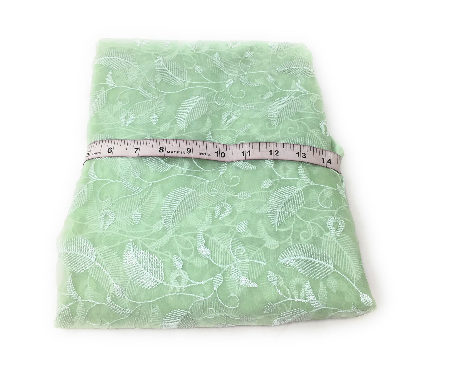 Heavy self sequin organza fabric