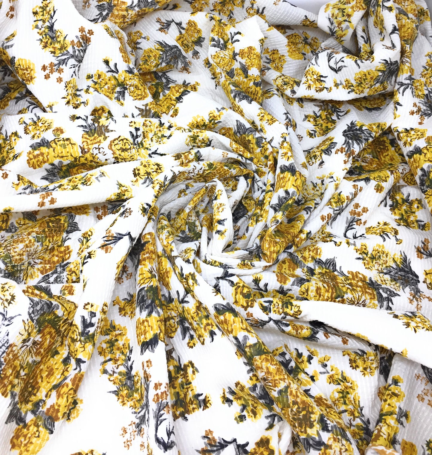 floral print embroidery.
