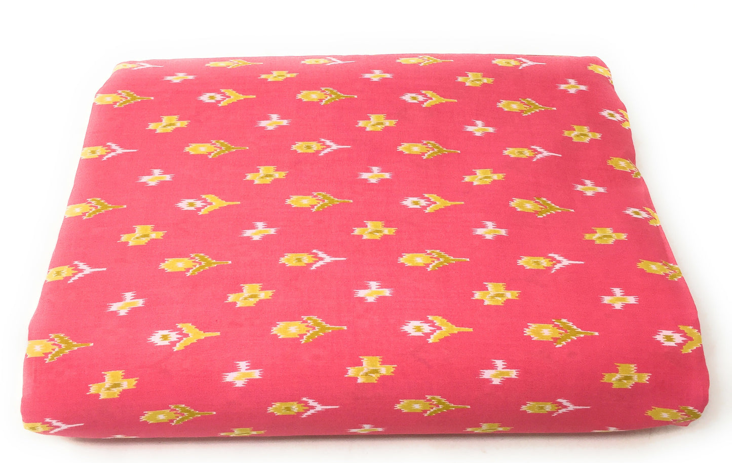 Pink Floral Printed Cotton Fabric
