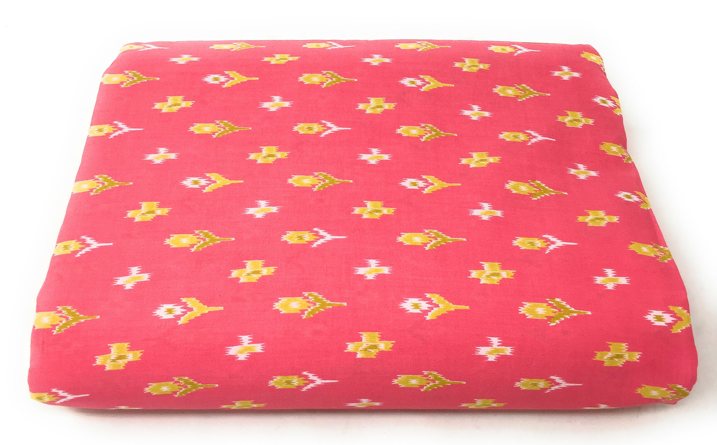 Pink Floral Printed Cotton Fabric
