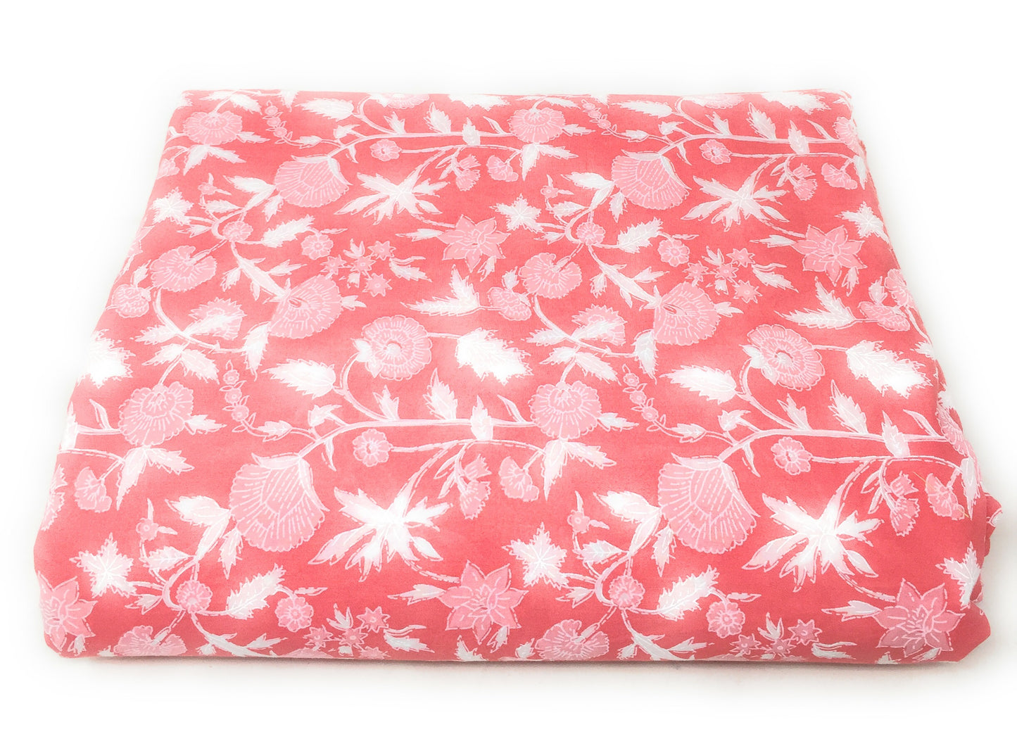 Cotton Block Print Fabric Material by Meter
