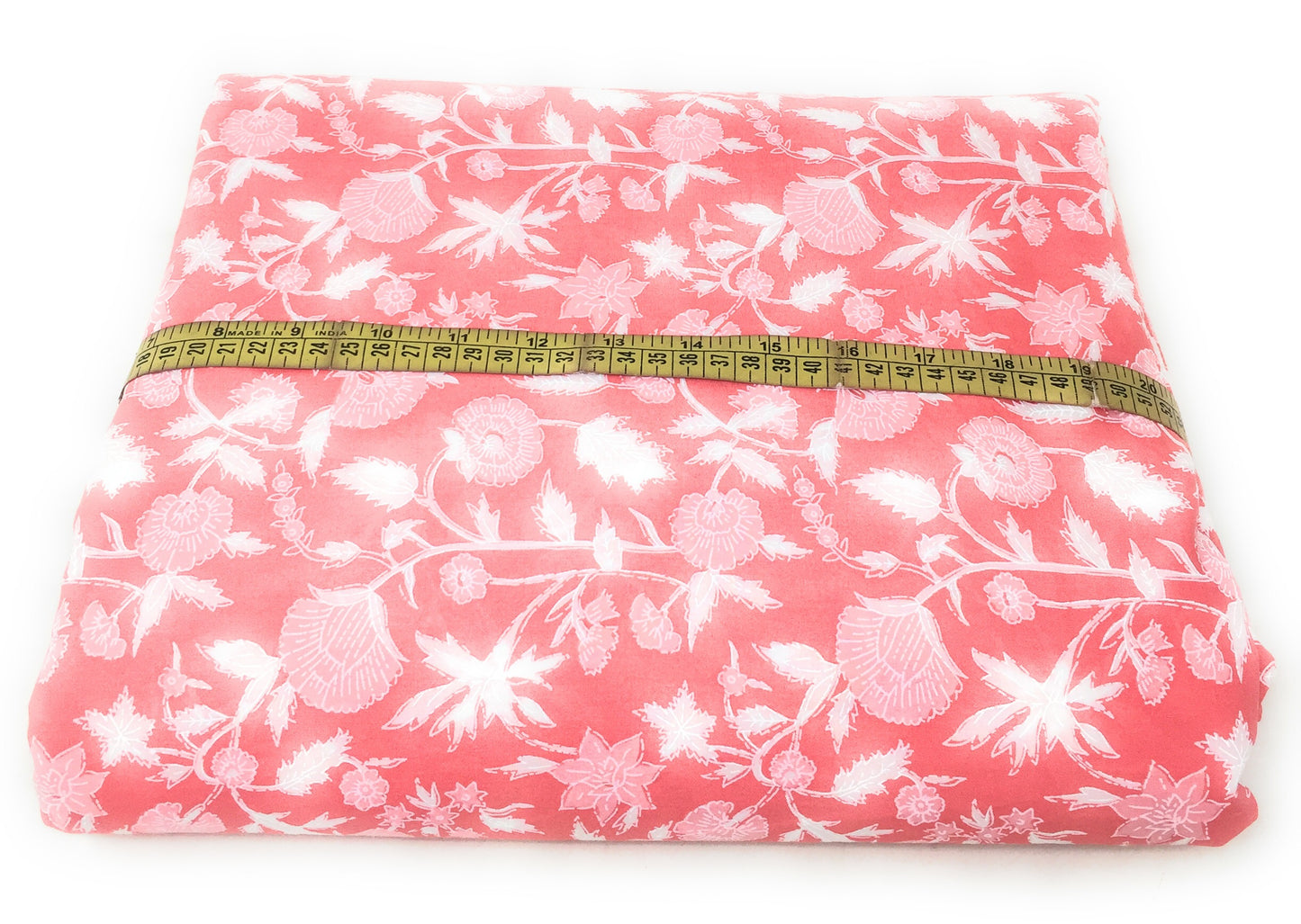 Cotton Block Print Fabric Material by Meter