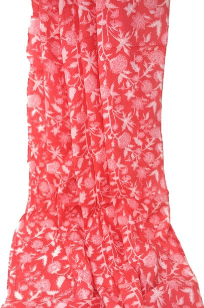 Cotton Block Print Fabric Material by Meter