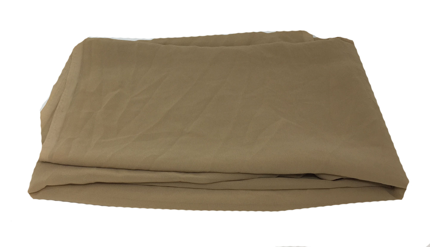 Dark Beige Viscose Georgette Solid Fabric