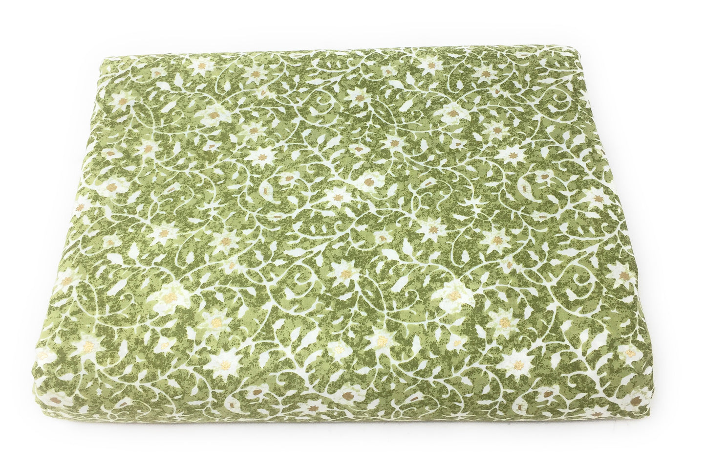 Pure Cotton Printed Sage Green Fabric