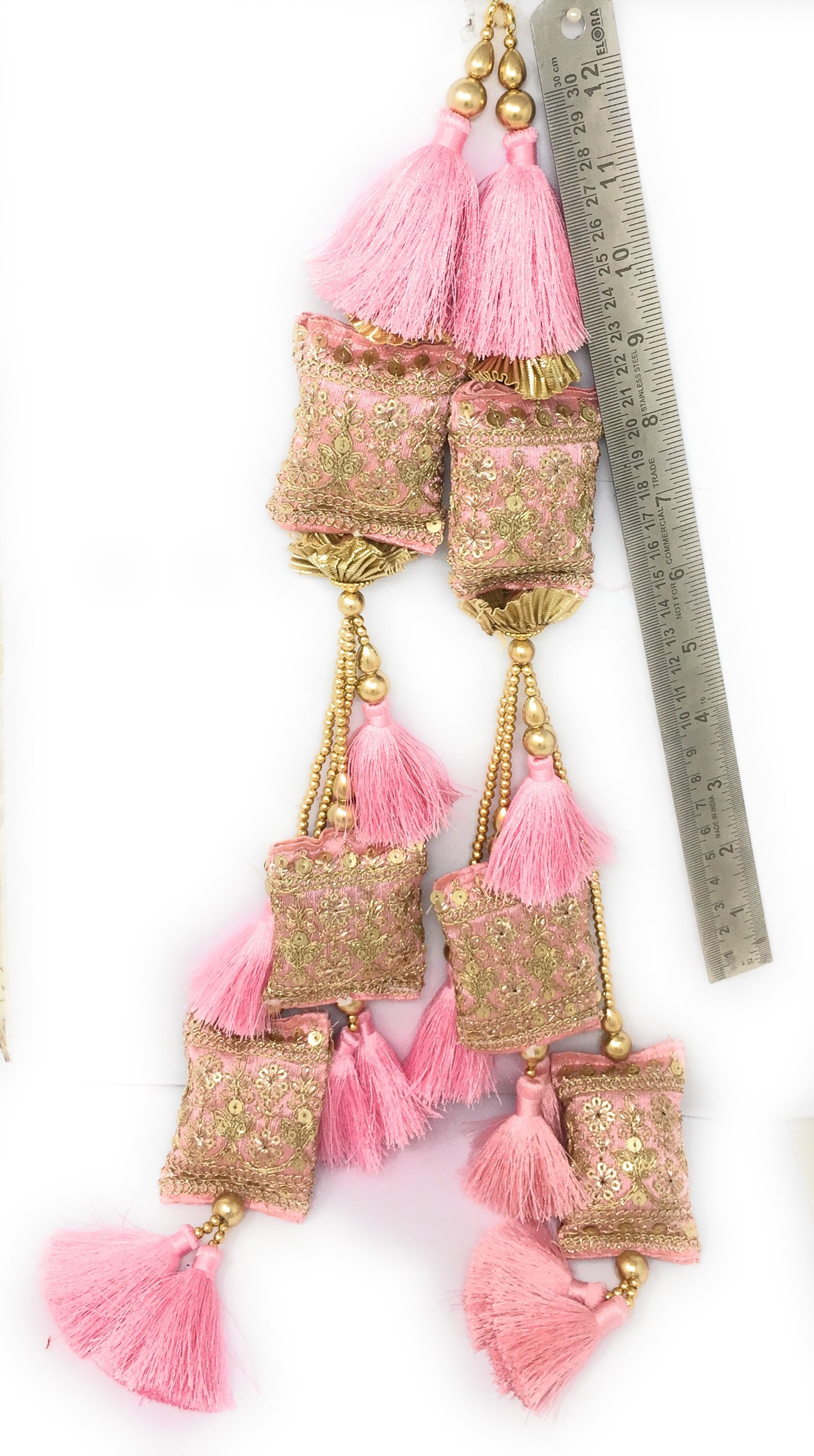 Pink Heavy Latkan for Lehenga - Set of 2