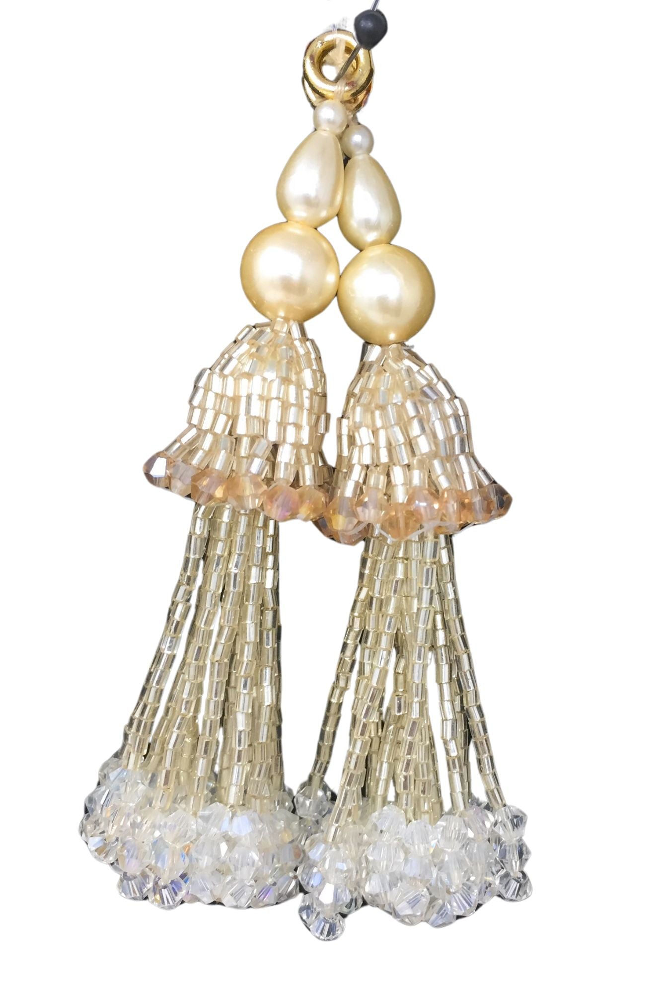 Water Gold aari work latkan - Set of 2
