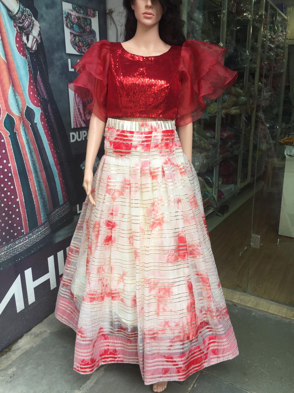 Party wear traditional crop top lehenga –