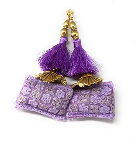 Blouse Latkan Tassel Purple- Set of 2