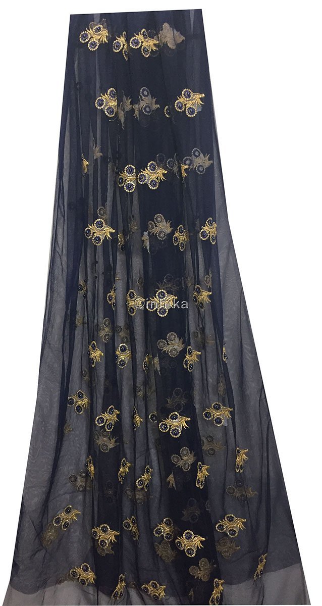 navy blue beaded fabric