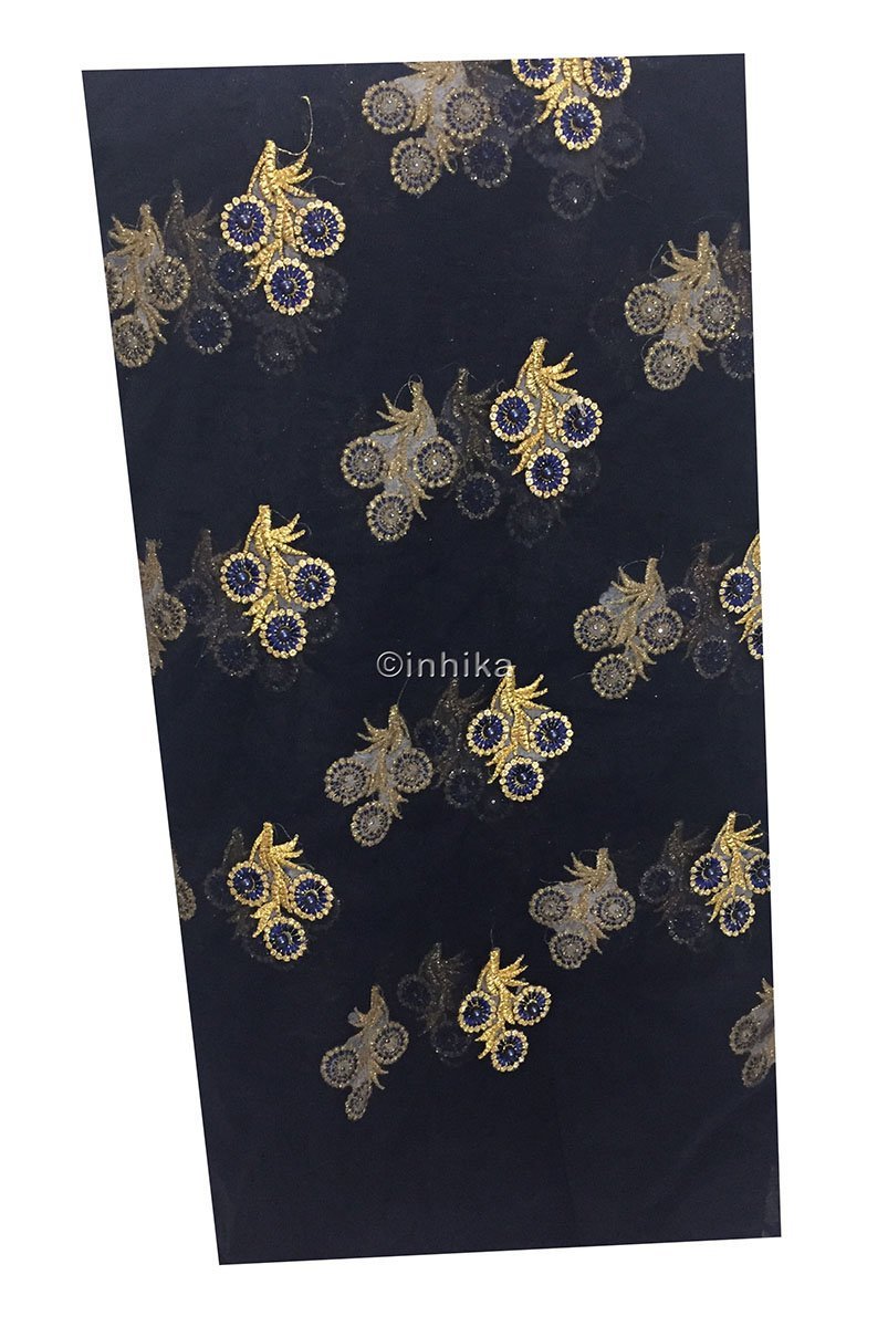 embroidered net material