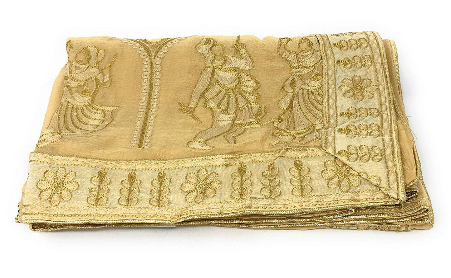 golden chiffon dupatta