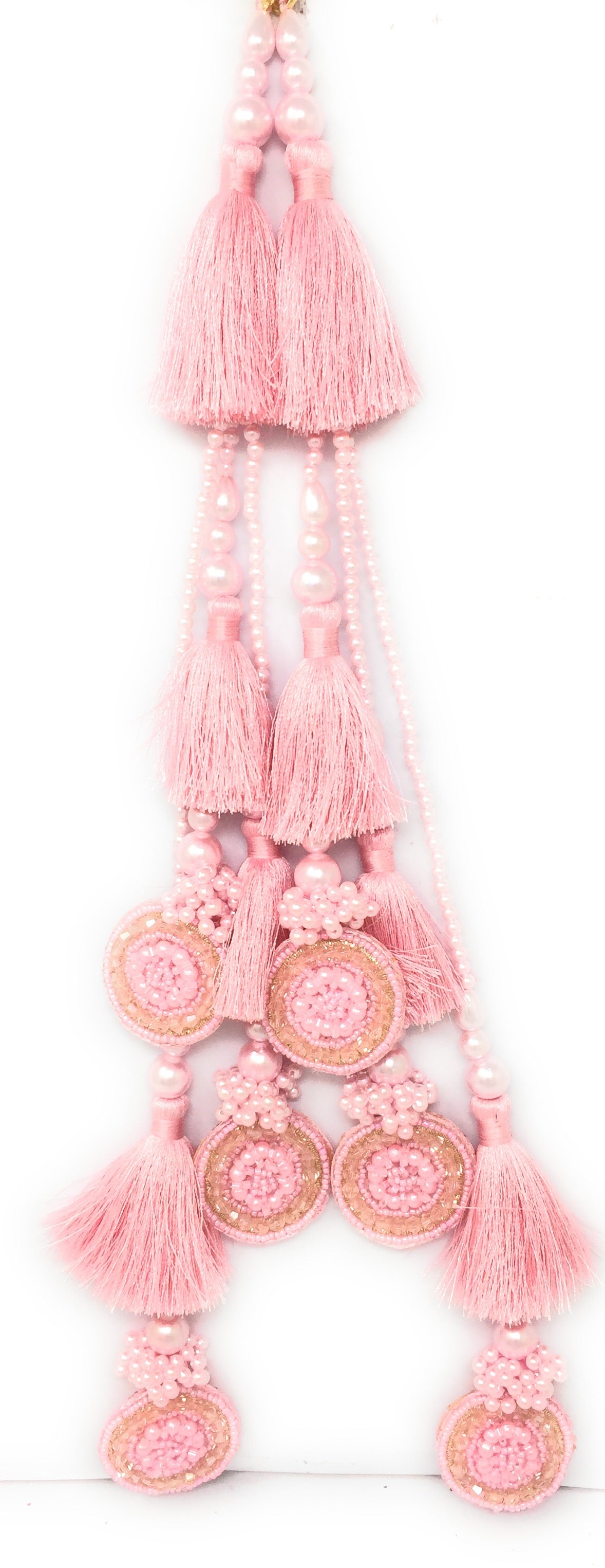 Baby Pink lacha latkan, Crystal Work - Set of 2