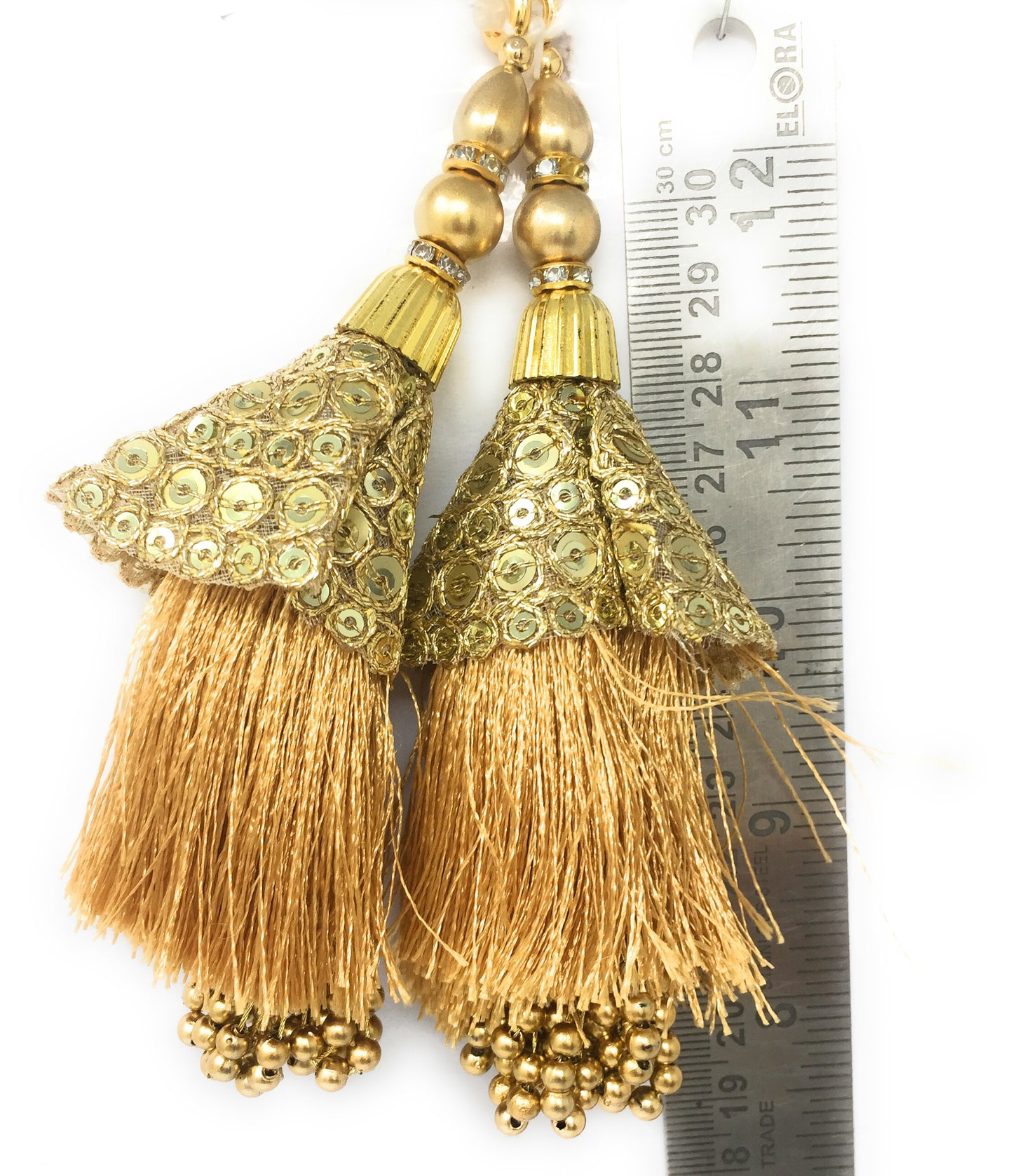 Beige Gold blouse me latkan - Set of 2