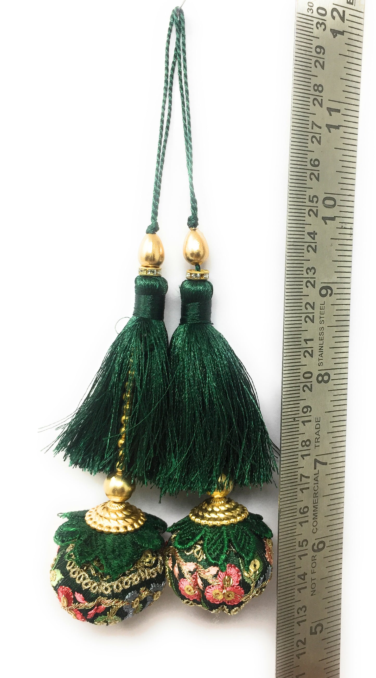 Lehenga Ka Latkan Design Bottle Green - Set of 2