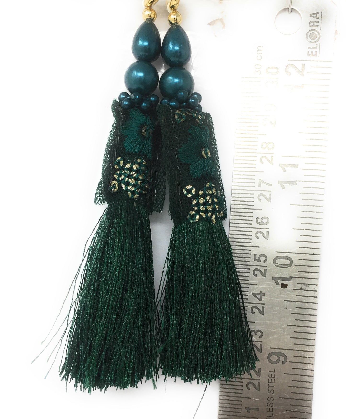 Bottle Green latkan wala choli - Set of 2