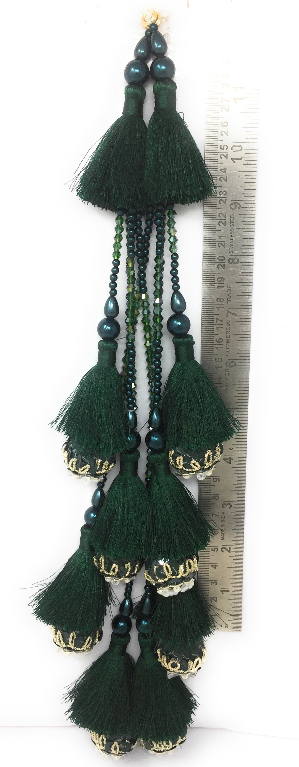 Bottle Green lehenga ki latkan ke design - Set of 2