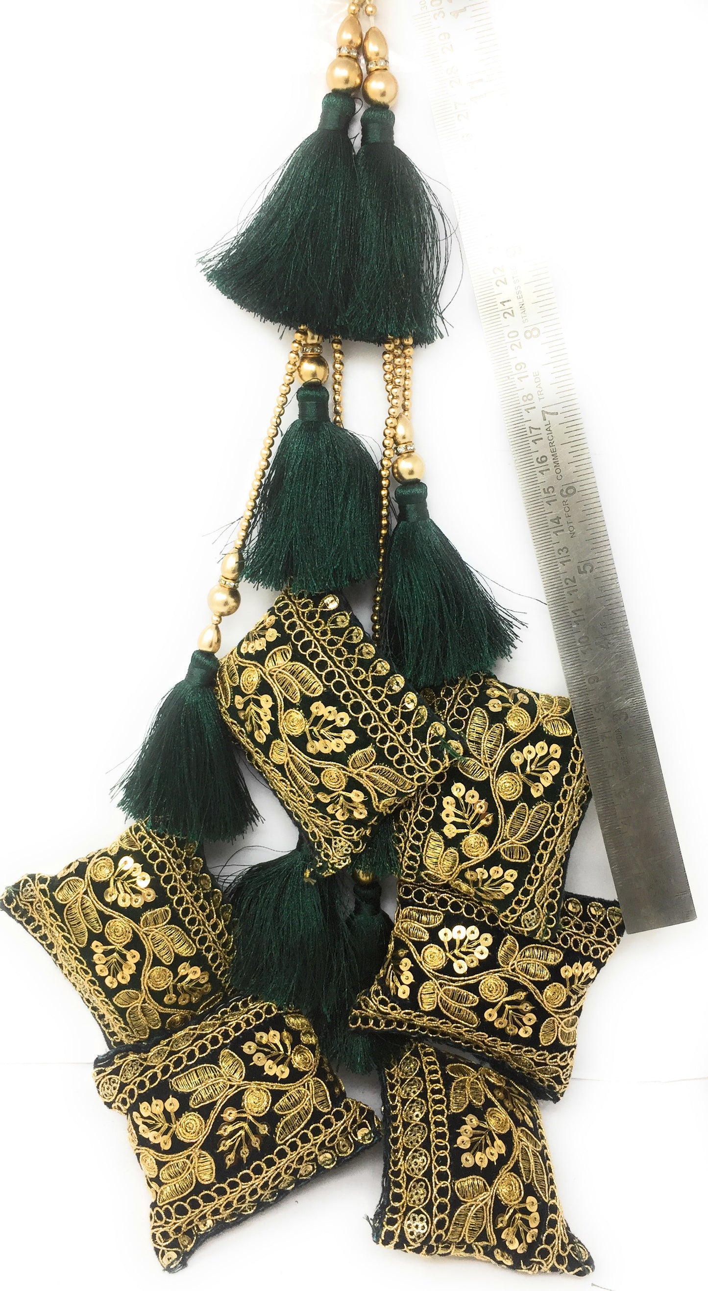 Bottle Green lehenga latkan design - Set of 2