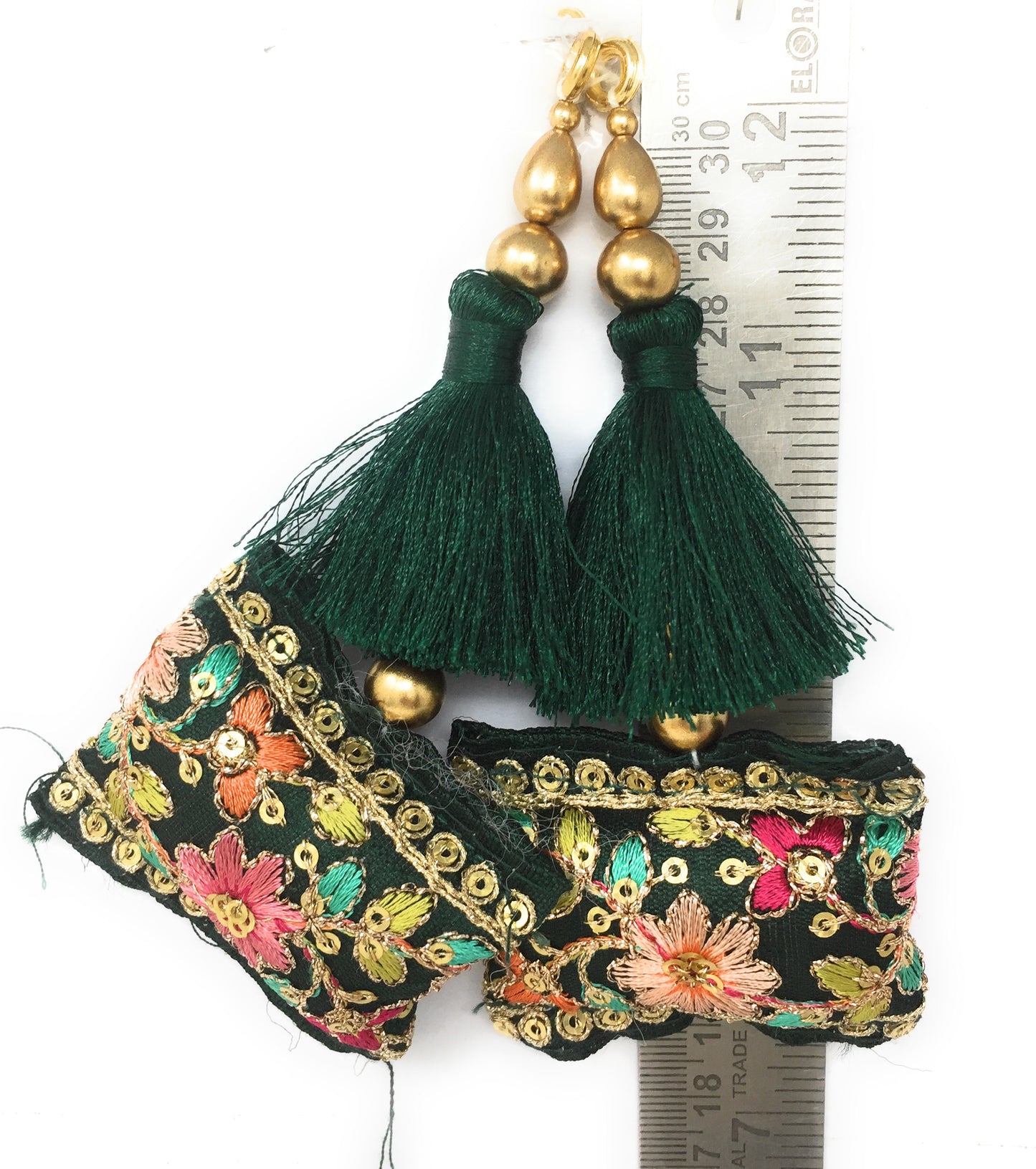 Bottle Green new blouse latkan - Set of 2