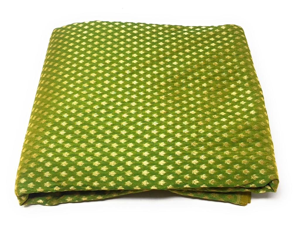 Brocade Green Brocade Fabric Material - By Meter