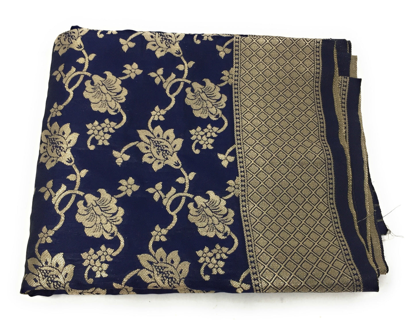 blue brocade dupatta