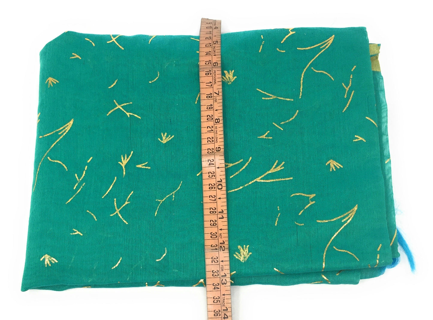 Sea Green Chanderi Dupatta Gold Foil Print