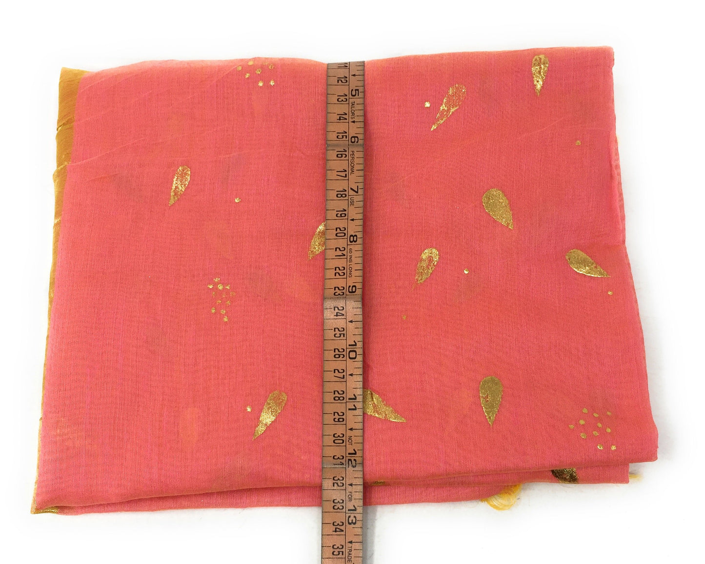 Pink Chunni in Chanderi Fabric n Gold Print