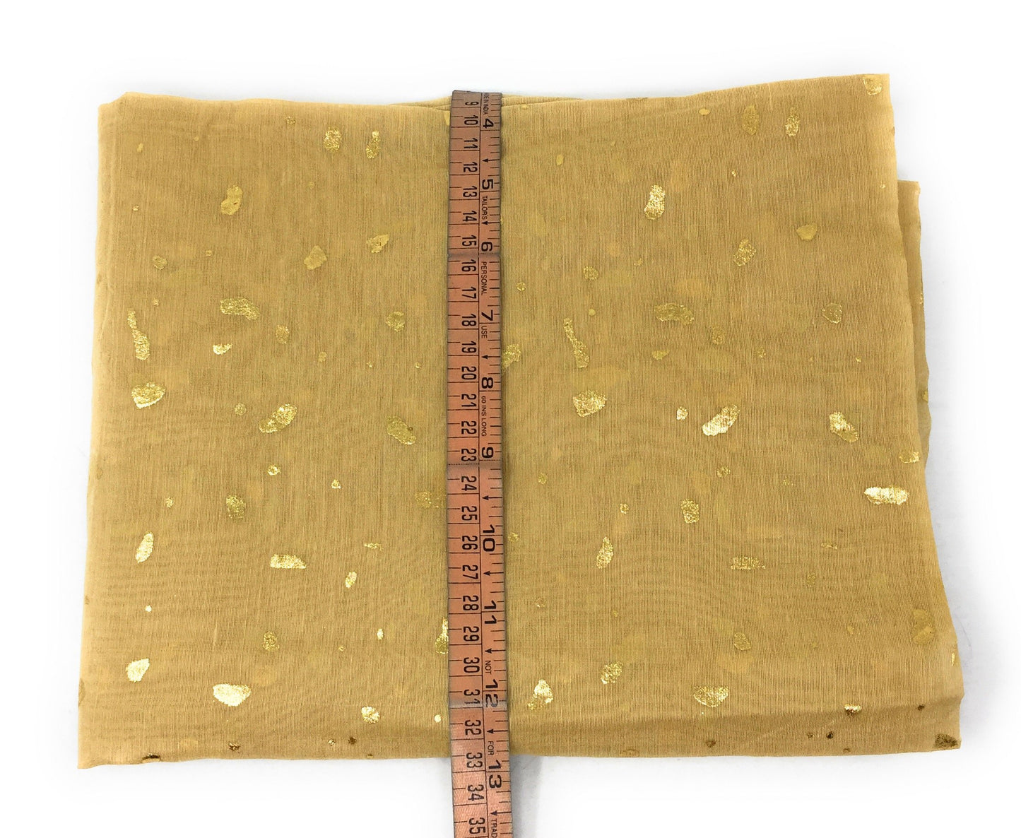 Gold Print Beige Dupatta In Chanderi Fabric