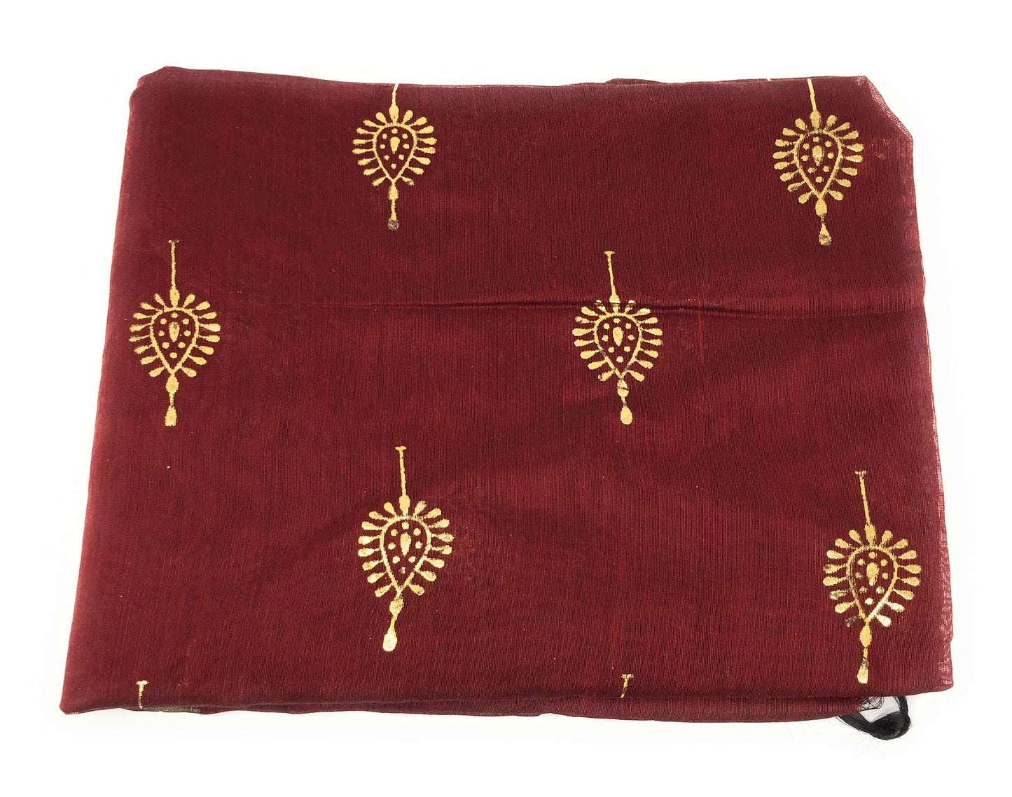 floral-print-maroon-chanderi-dupatta