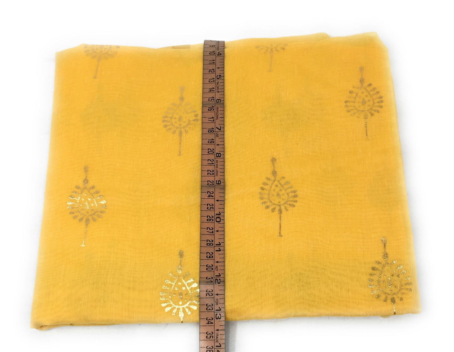 Floral Print Yellow Chanderi Dupatta
