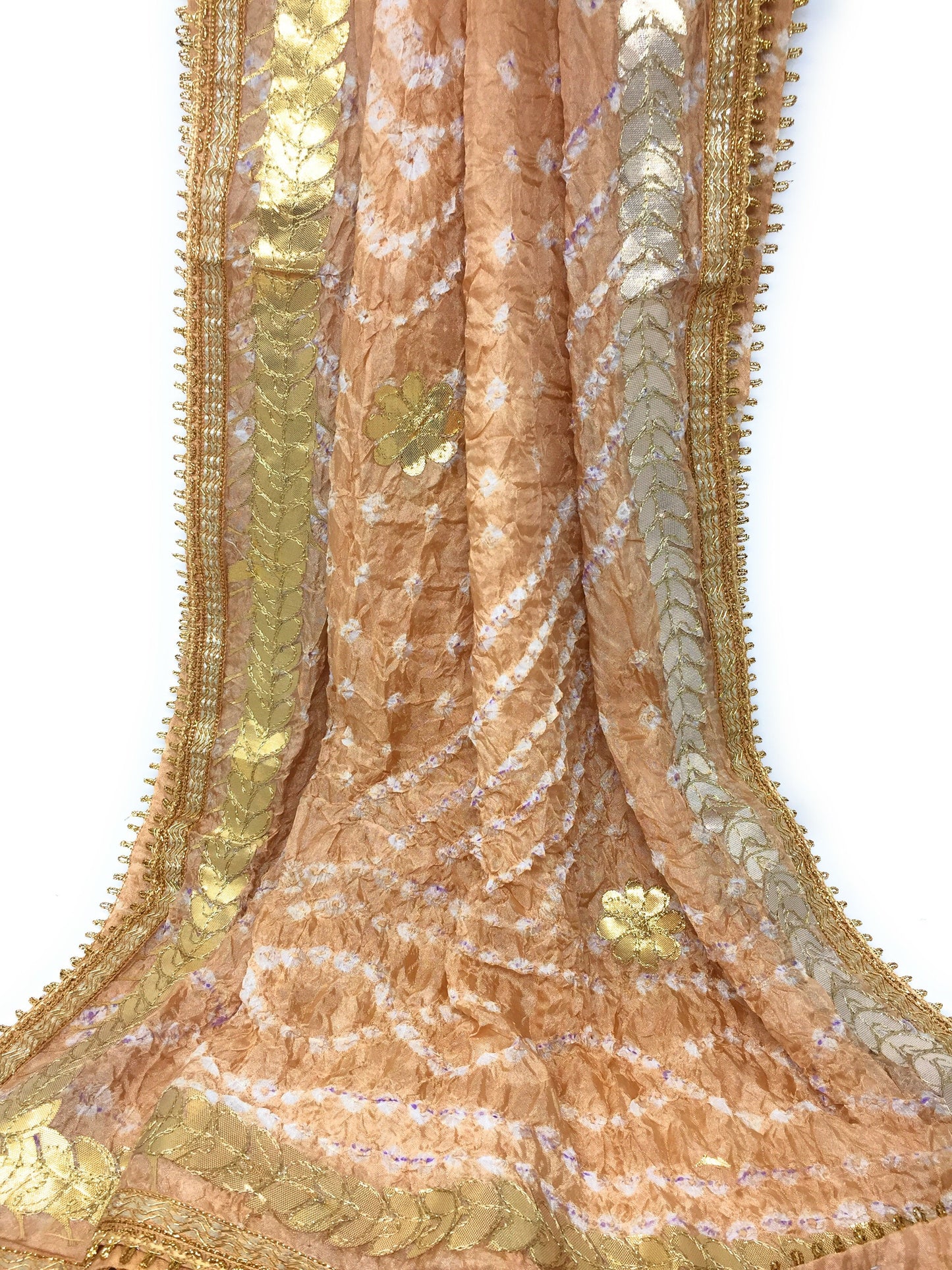 bandhani dupatta with gota patti work