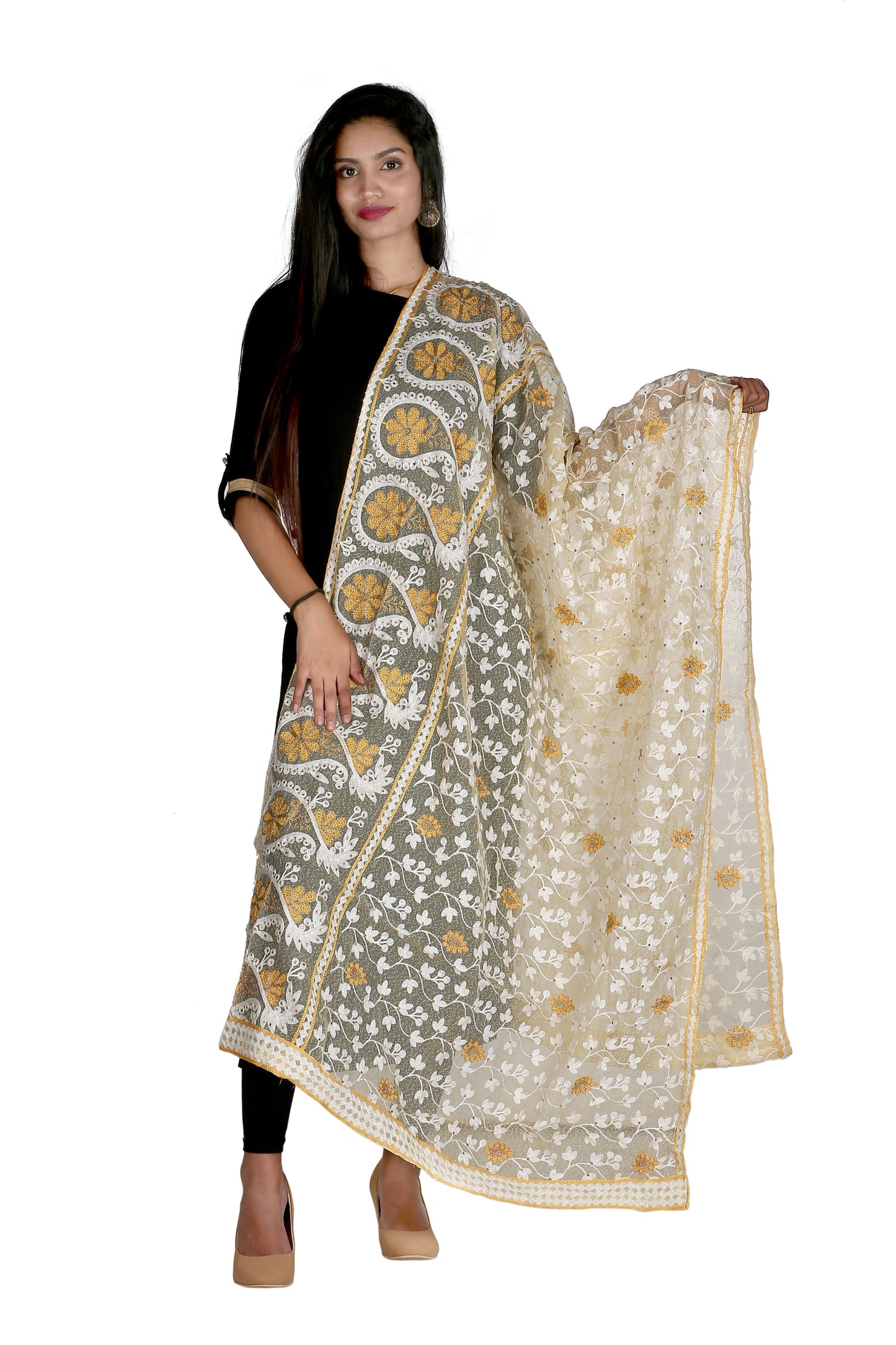 Combo Pack 3 Red Blue Yellow designer dupatta