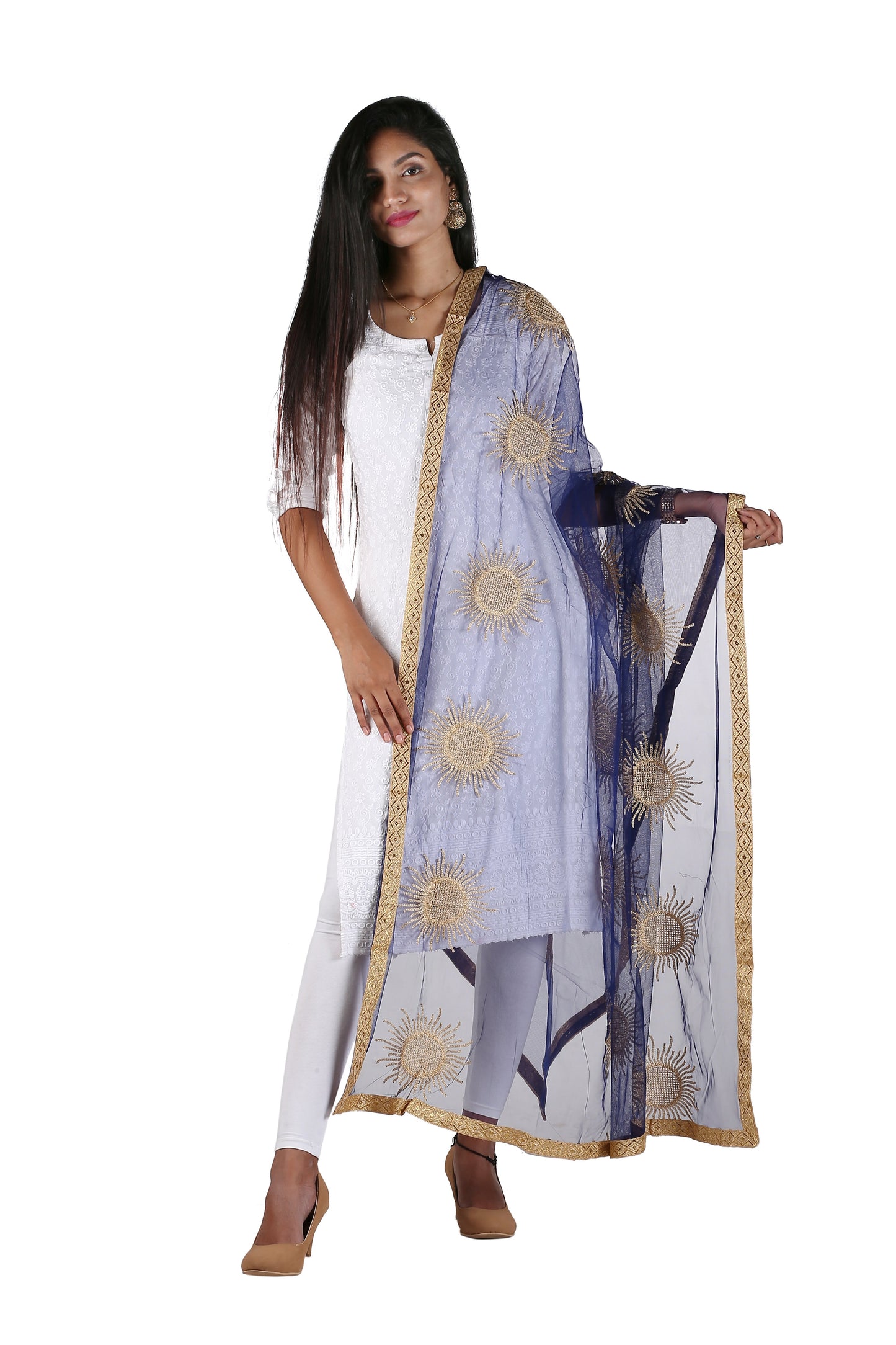 Navy Blue Dupatta Online